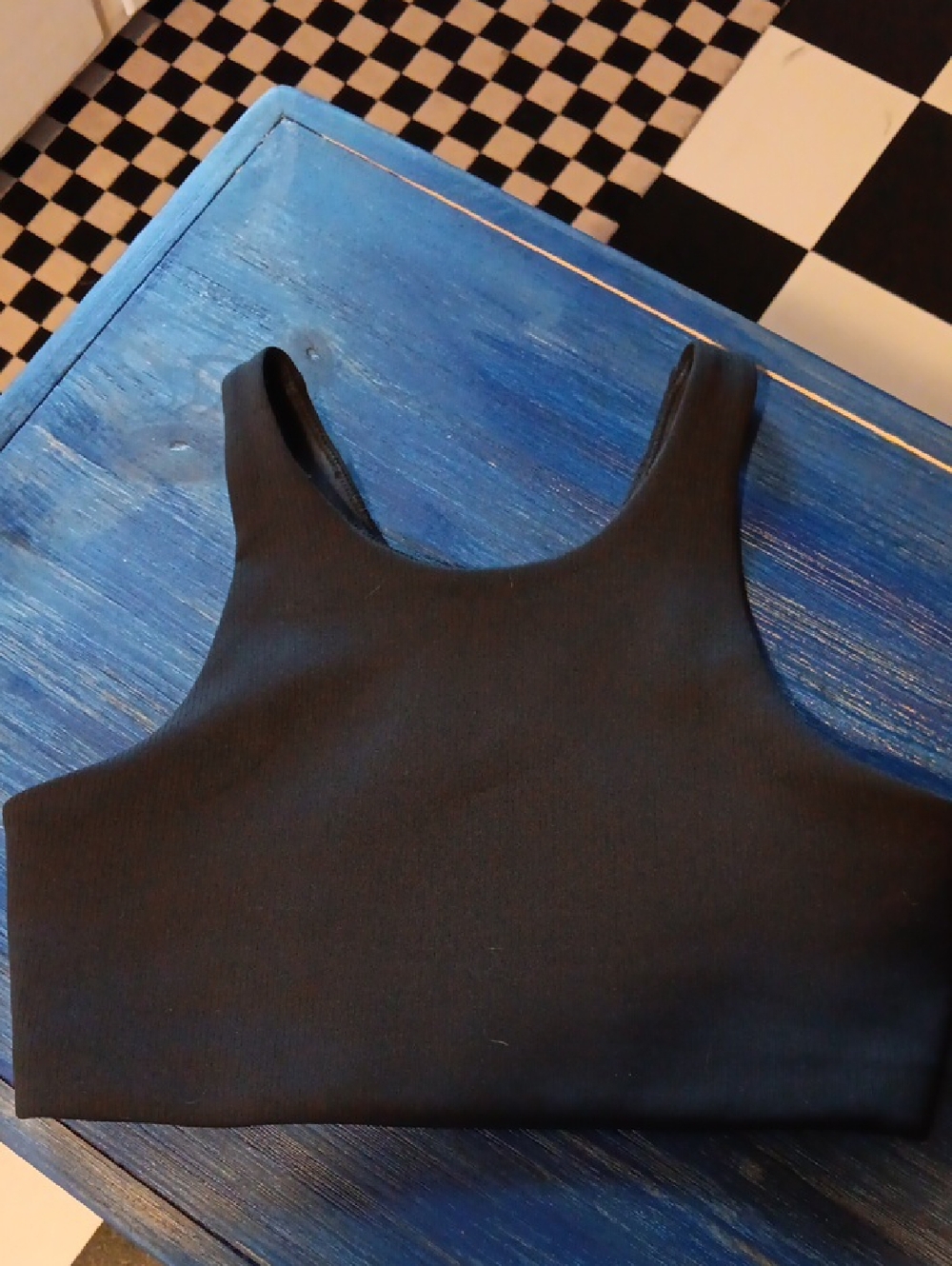 Oner Black Ribbed Sports Bra - Picture 4 of 8
